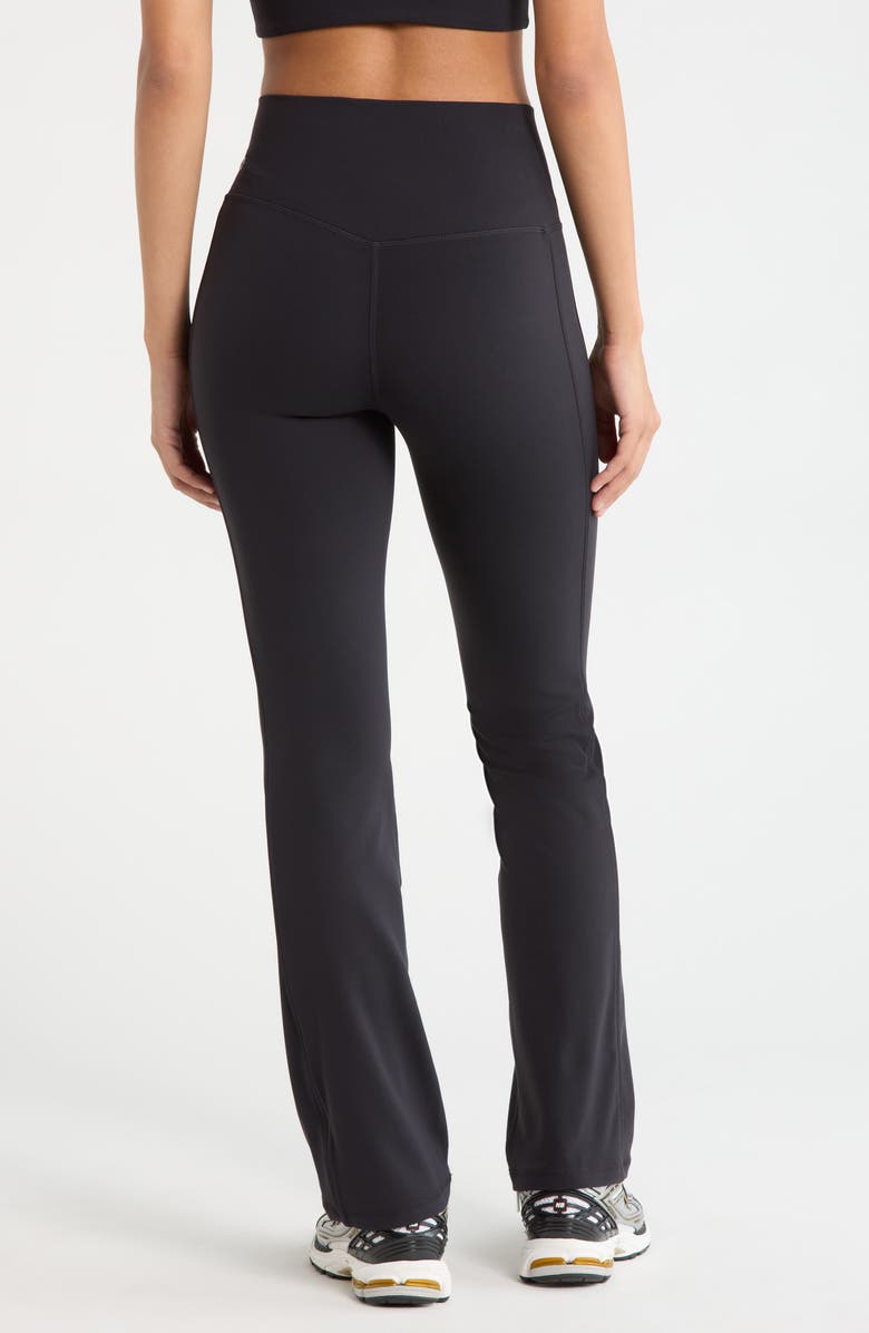 Zella Studio Luxe Piped Bootcut Leggings, Alternate, color, Black