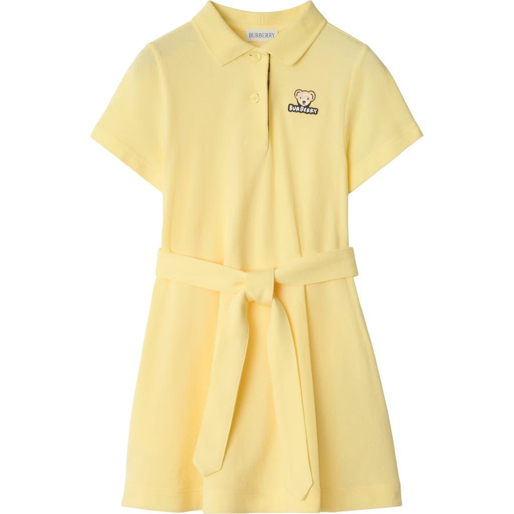Burberry Cotton Polo Shirt Dress In Sherbet