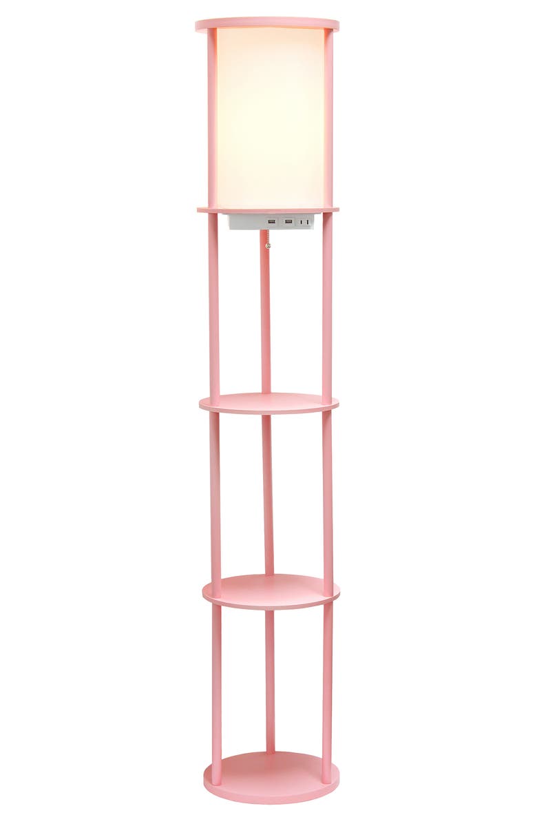LALIA HOME Shelf USB Floor Lamp, Alternate, color,