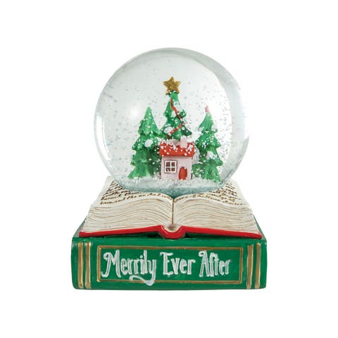 Artisan Polyresin Holiday Snow Globe with LED