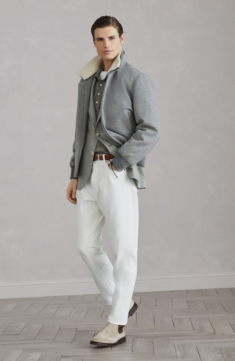 Brunello Cucinelli Cashmere knit polo, Alternate, color, 