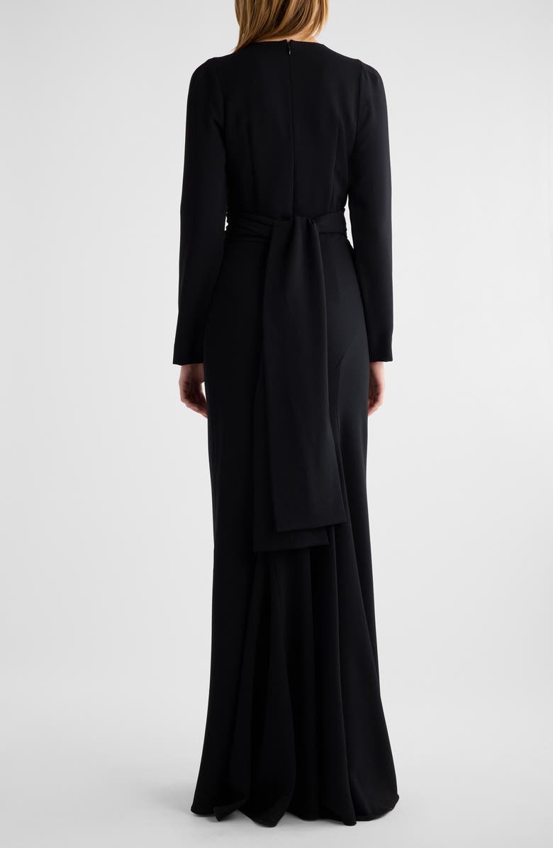 Dries Van Noten Dofilia Embellished Long Sleeve Gown, Alternate, color, Black