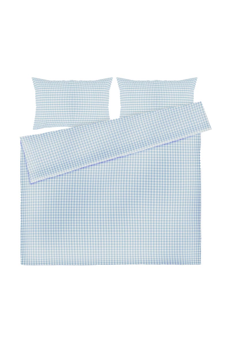 Baek and Bolge Duvet Cover Set, Main, color, White & Light Blue