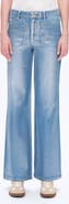 Bayeas Metallic High Waist Wide Leg Jeans