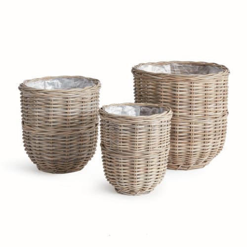 Napa Home & Garden Arlette Basket Planters Set Of 3 In Brown