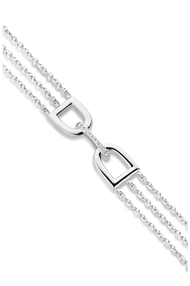 Arch Diamond Bracelet |  10 natural diamonds | 925 Sterling Silver | Bracelet on Chain | 6.3 - 6.7 - 7.1 in | White Rhodium, Alternate, color, White Rhodium