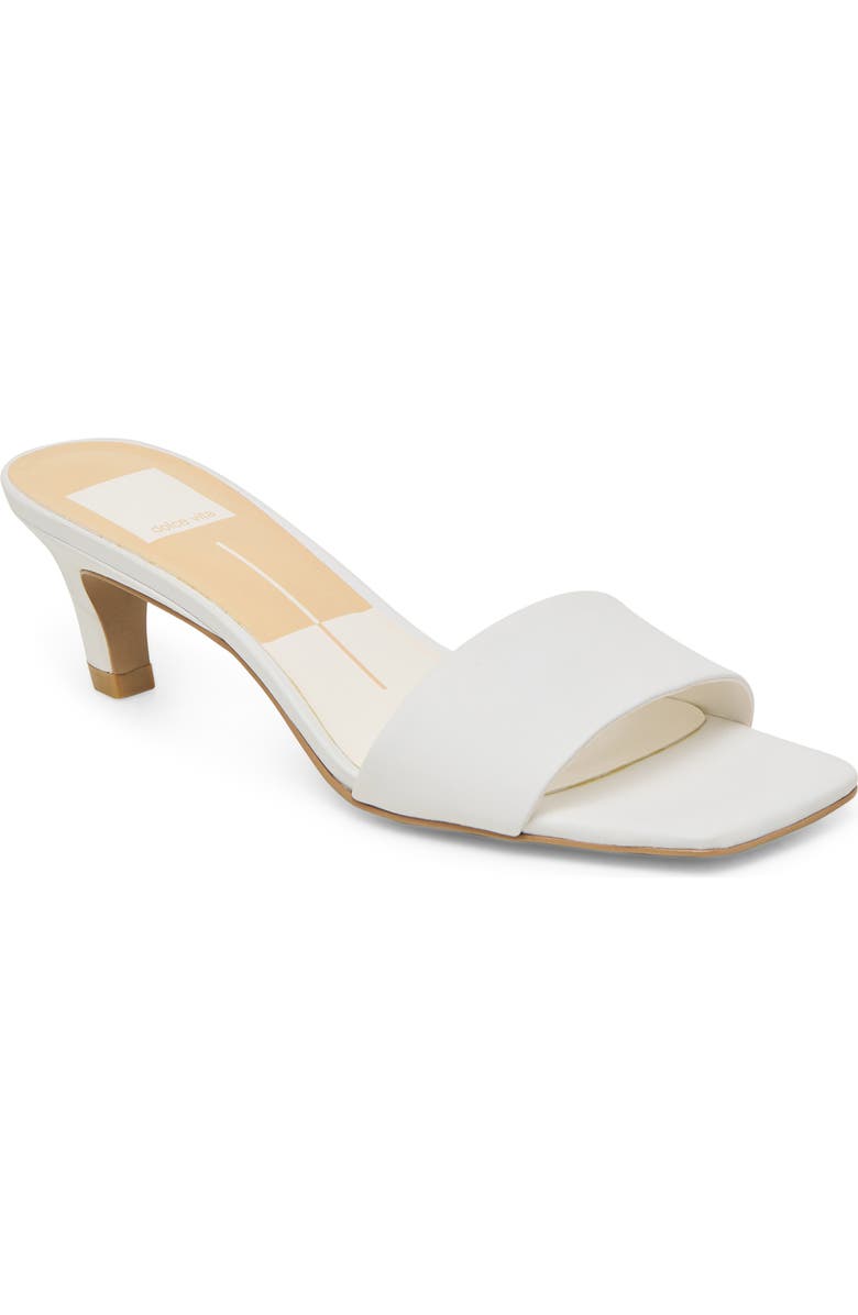 Dolce Vita Rexa Kitten Heel Slide Sandal, Main, color, True White Leather
