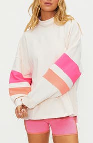 Beach Riot Jaylyn Colorblock Cotton Sweatshirt
