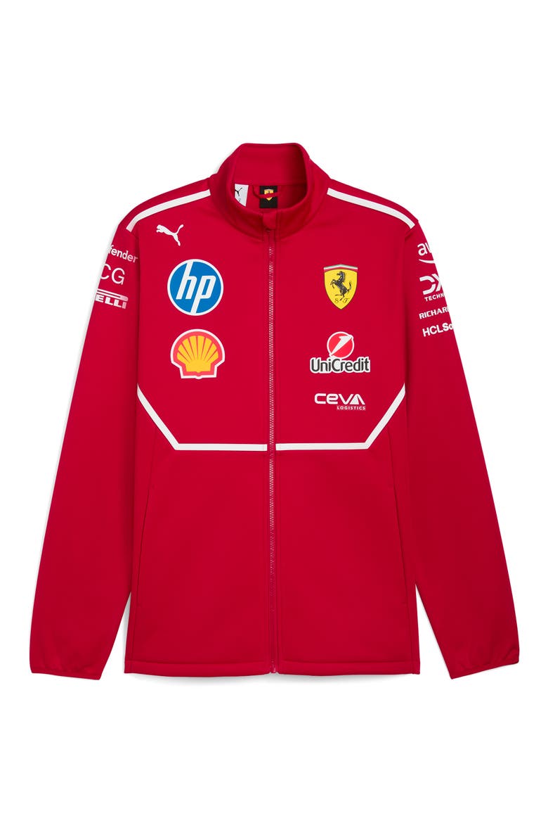 Scuderia Ferrari 2025 Softshell Jacket, Alternate, color, DARK CHERRY