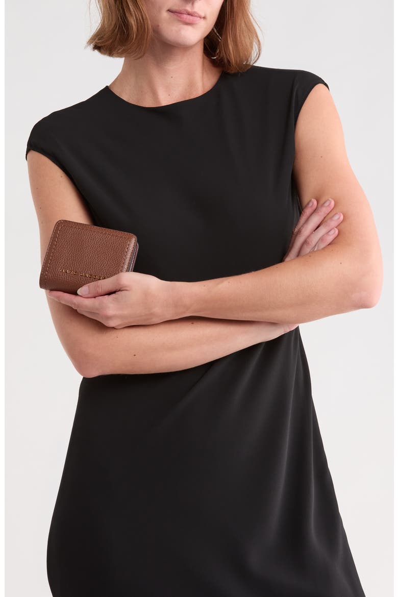 Mini Compact Wallet, Alternate, color, COGNAC