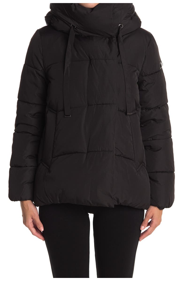 BCBGMAXAZRIA Pillow Collar Hooded Puffer Jacket, Alternate, color,