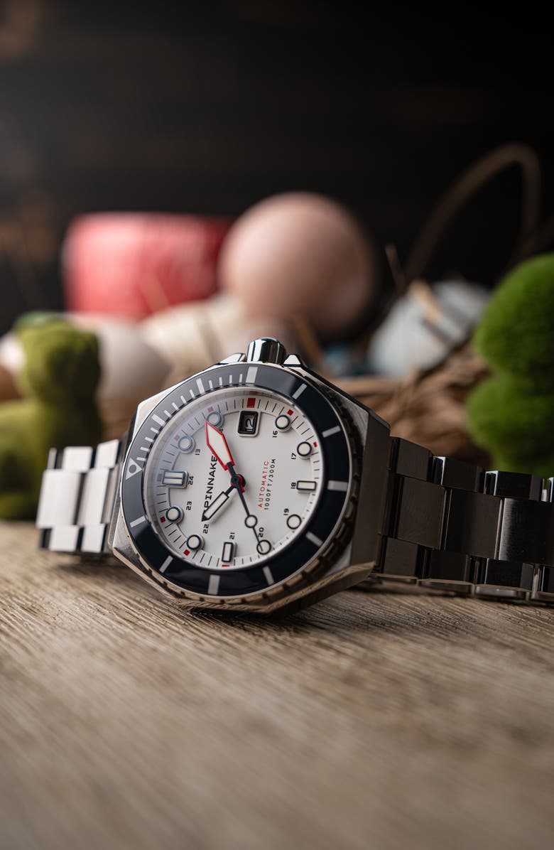 SPINNAKER Dumas Automatic Bracelet Watch, 44mm, Alternate, color, White