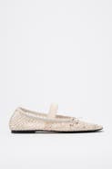 Bimba y Lola Mesh Ballerina Flats with Metal Details