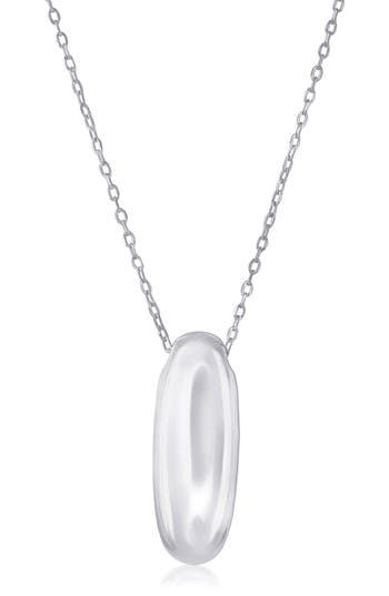 Simona Bubble Initial Pendant Necklace In Silver
