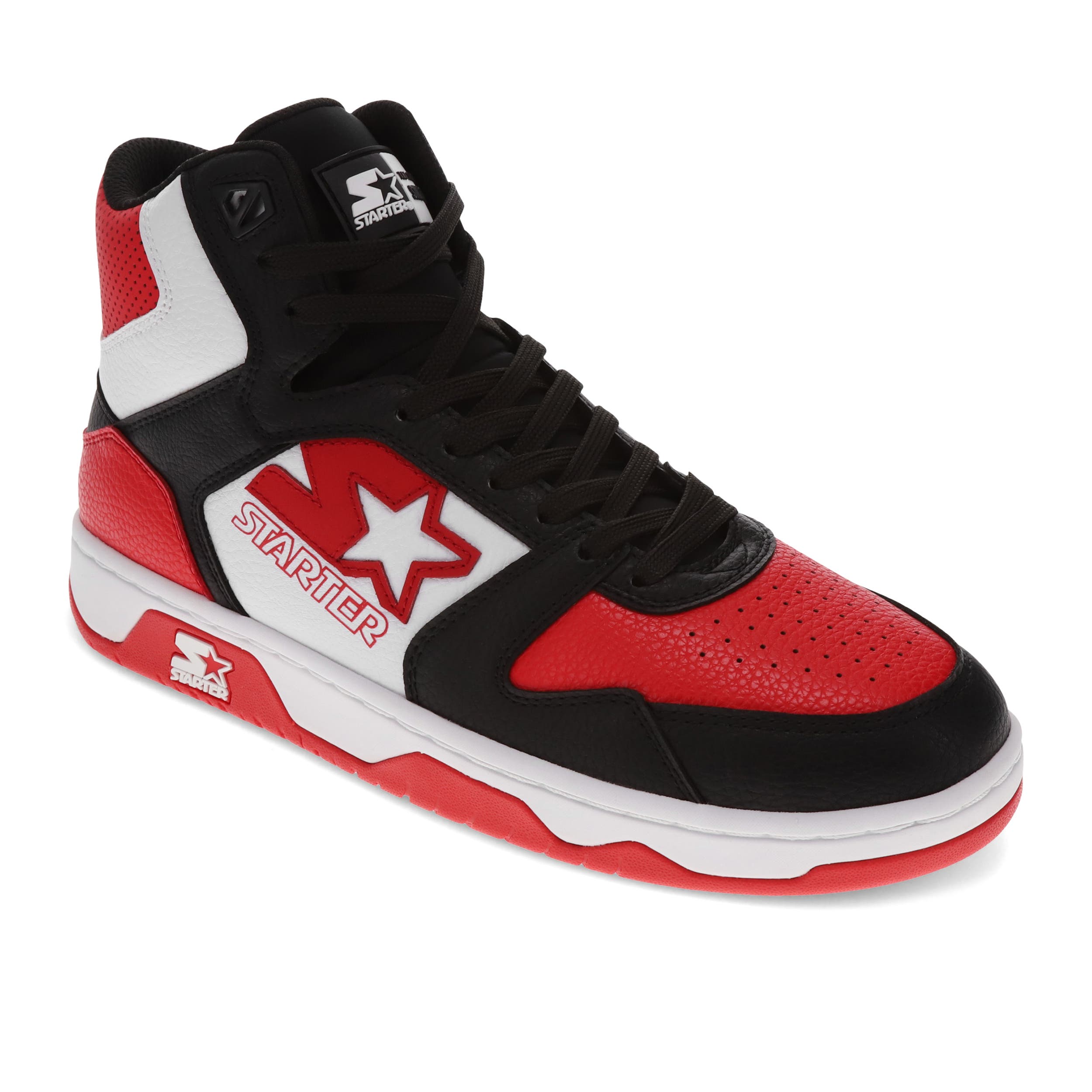 STARTER Breakaway 88 Mid Sneakers, Main, color, Black/White/Red
