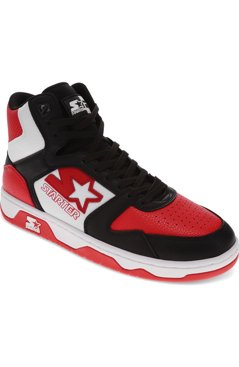 STARTER Breakaway 88 Mid Sneakers, Main, color, Black/White/Red