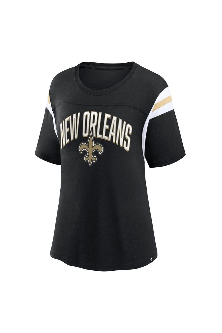 Women's Fanatics Branded Black New Orleans Saints Earned Stripes T-Shirt, Alternate, color, Black