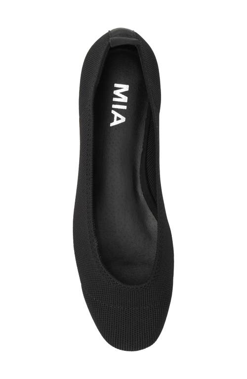 Mia Brendy Womens Slip-on Knit Ballet Flats In Black