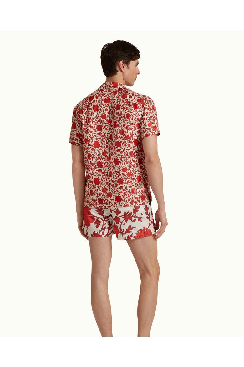 Setter x La DoubleJ Dragonflower Shorter-Length Tailored-Fit Swim Shorts, Alternate, color, SUMMER RED/WHITE SAND