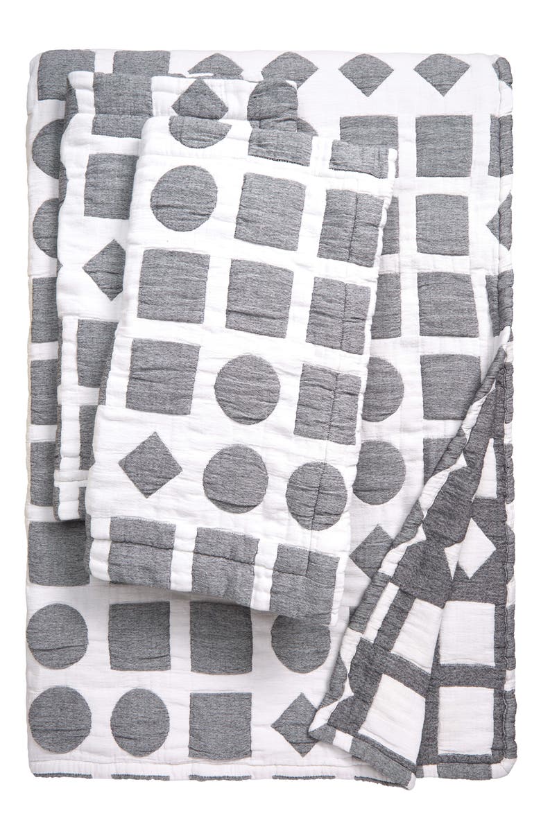 Dusen Dusen Shapes Jacquard Coverlet & Sham Set, Alternate, color,