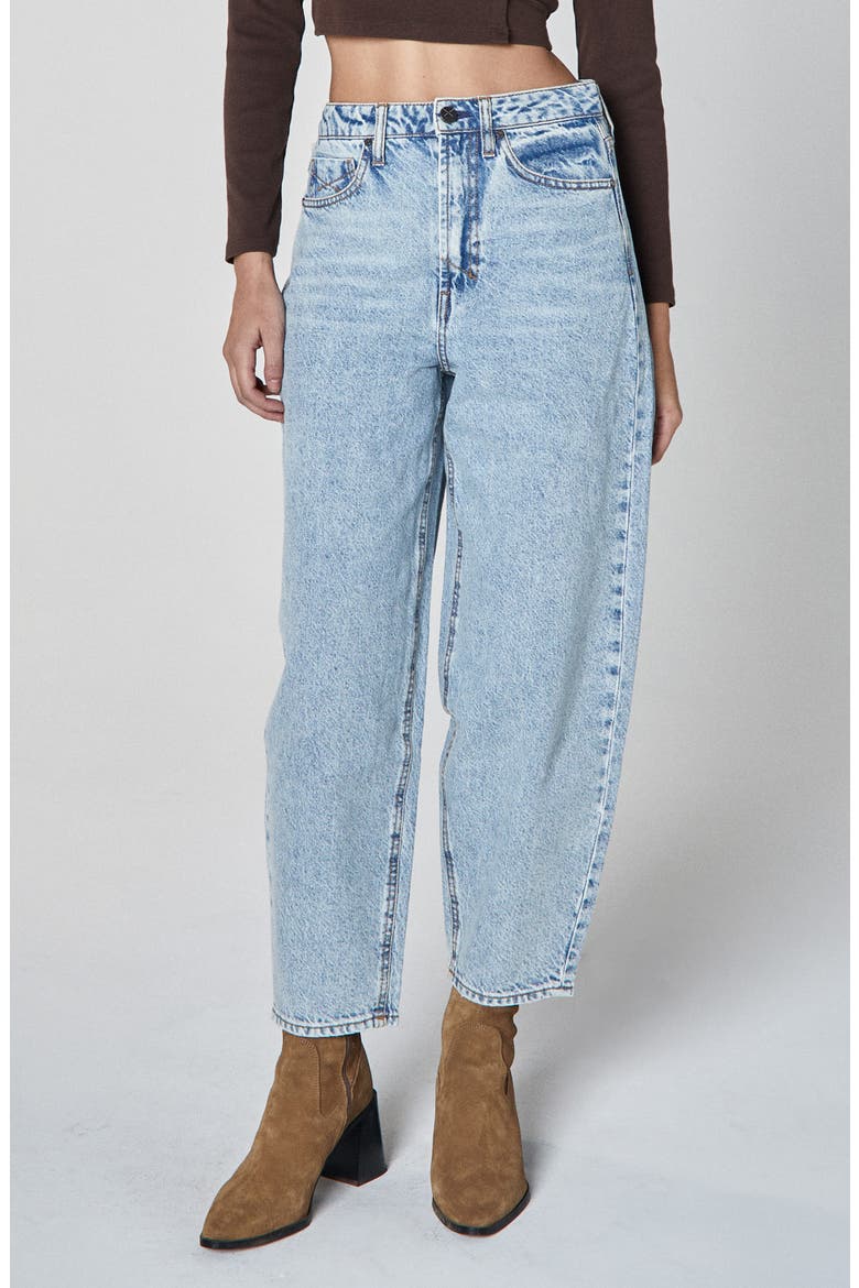 Taylor High Waist Crop Barrel Leg Jeans, Main, color, LUCID