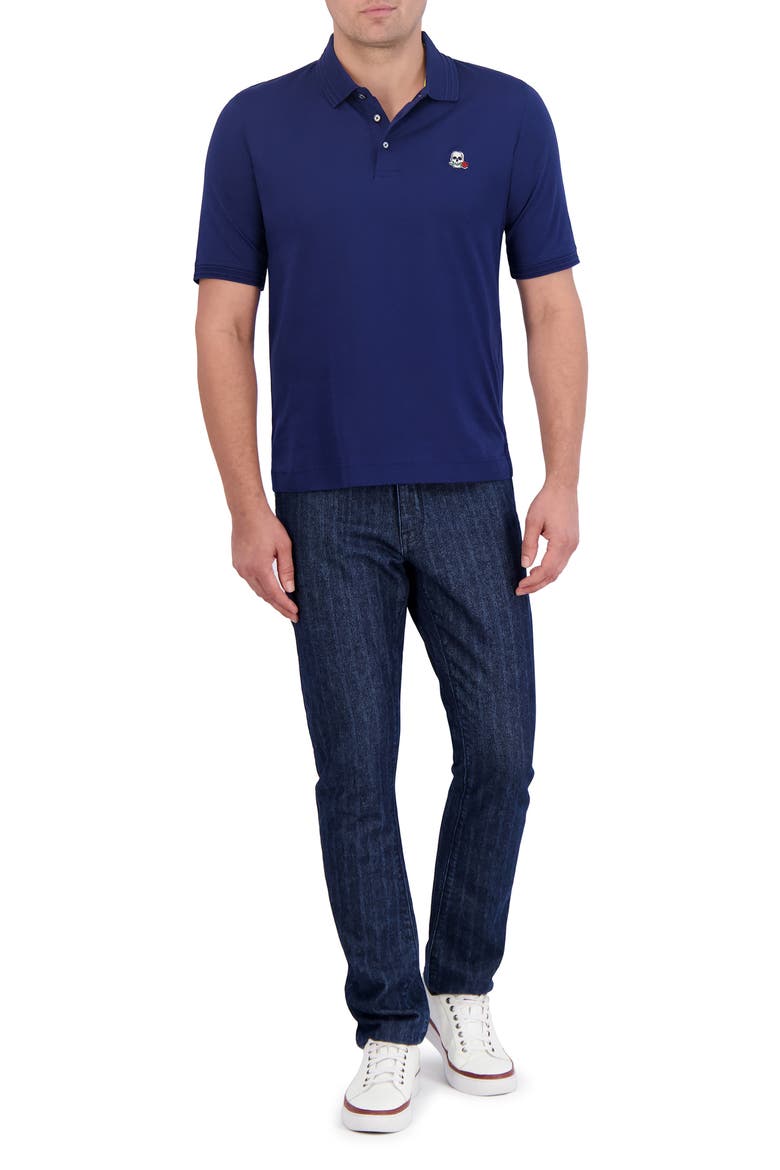 The Player Solid Cotton Jersey Polo, Alternate, color, NAVY