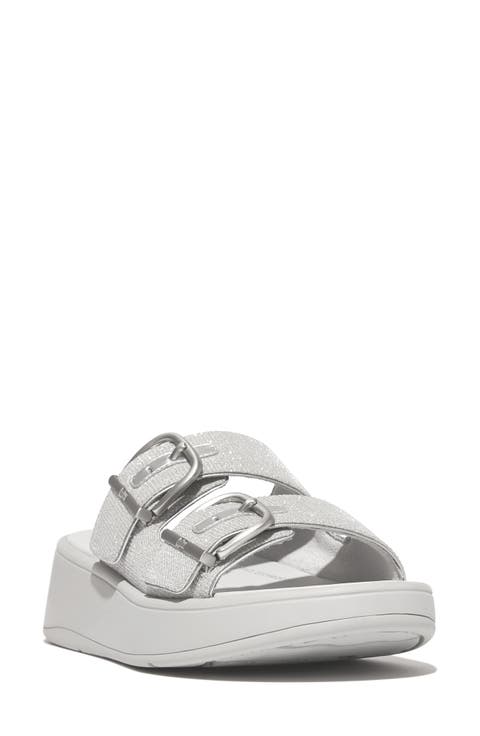 F-Mode Shimmer Buckle Sandal (Women)
