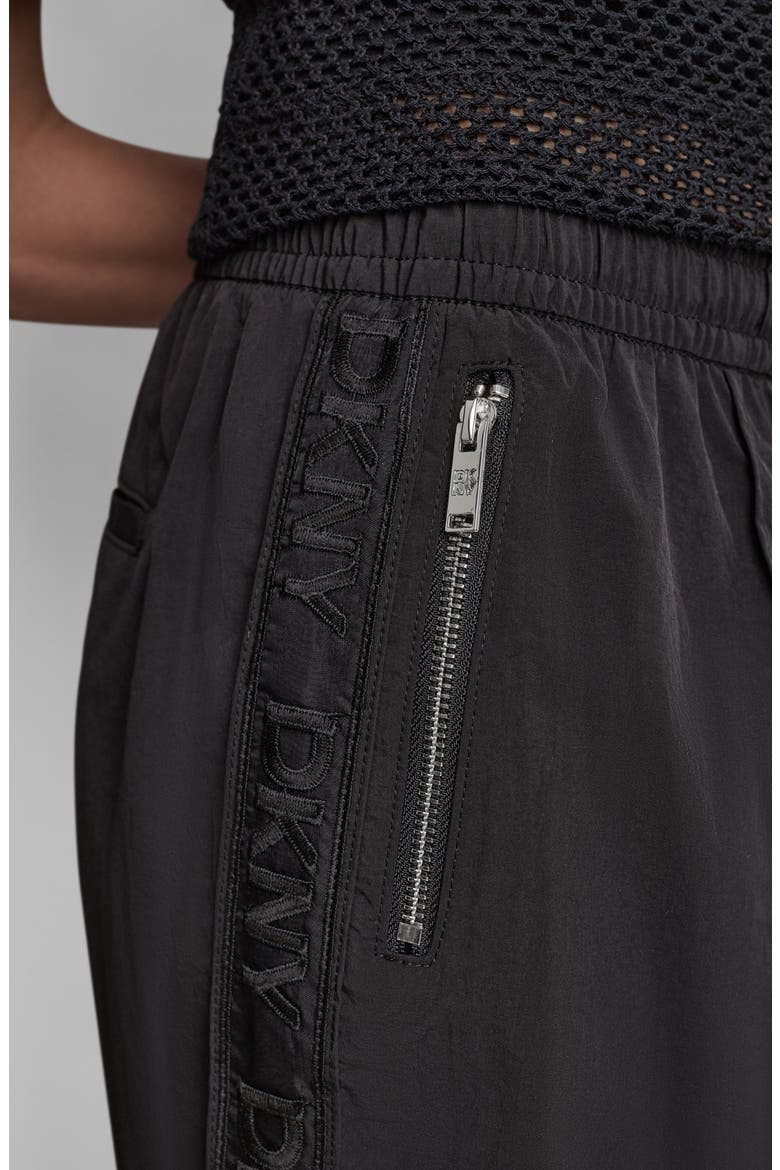 Front Seam Nylon Straight Leg Pants, Alternate, color, BLACK