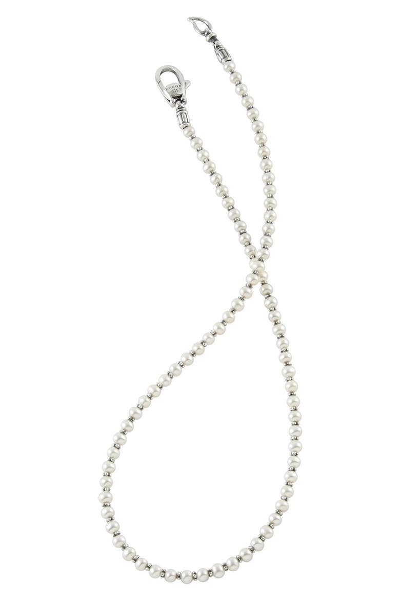 Luna Pearl Necklace, Alternate, color, SILVER/ PEARL