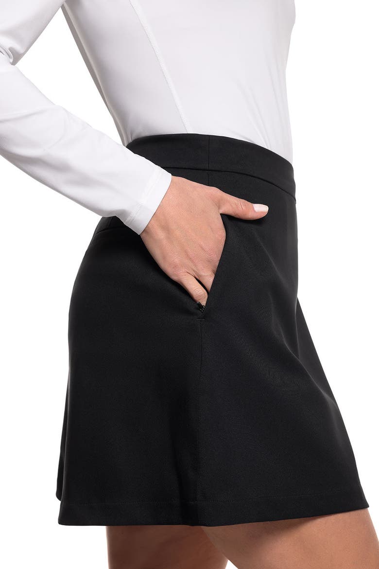 Pin High Short Golf Skort, UPF 50+ Sun Protection, Alternate, color, Black