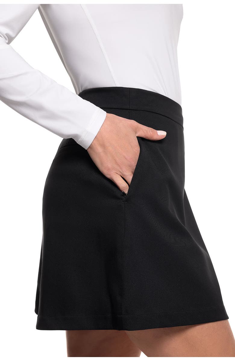 Coolibar High Short Golf Skort - UPF 50+ Sun Protection - Pin, Alternate, color, Black