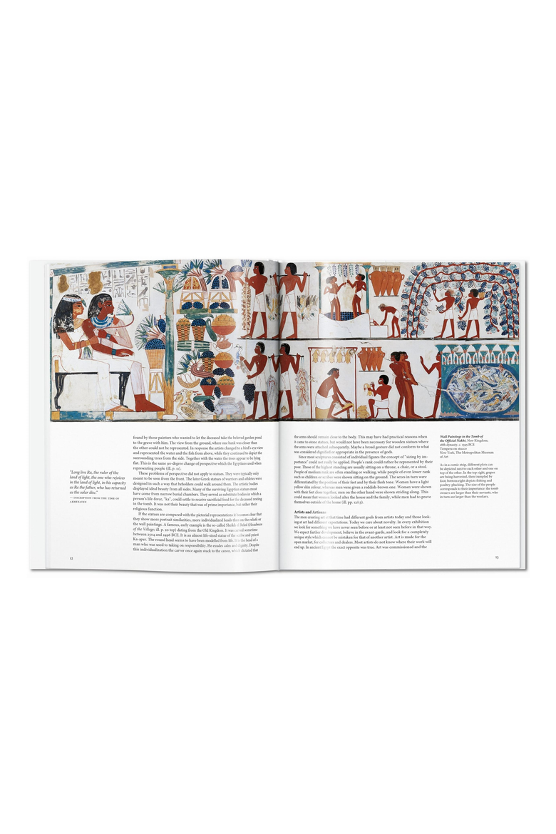 Egyptian Art Book, Alternate, color, White