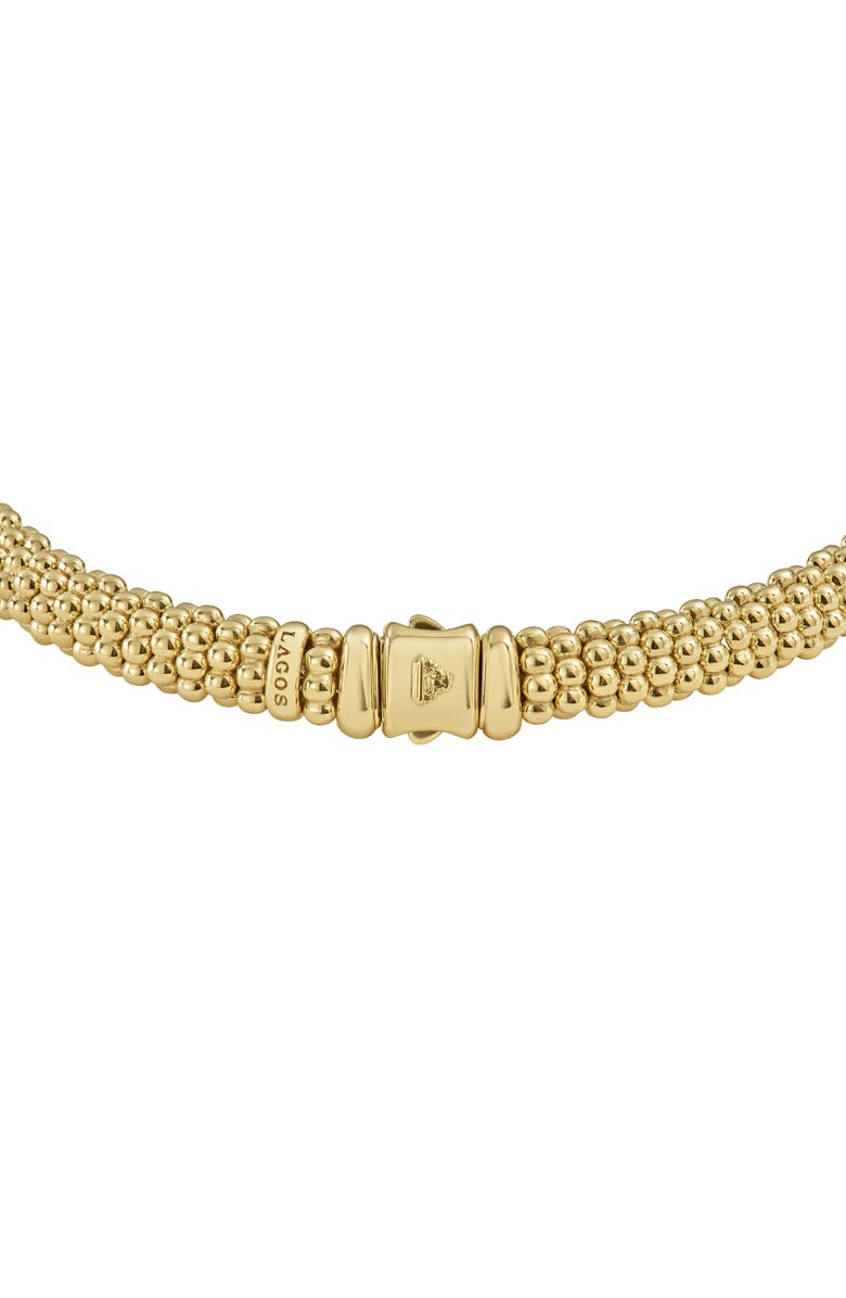LAGOS Caviar Gold Rope Necklace, Alternate, color,