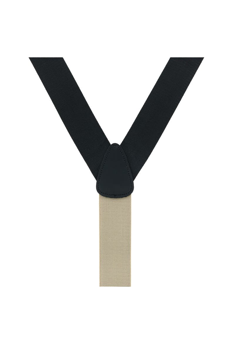 Big & Tall Hudson Solid Button End Suspenders, Alternate, color, Black