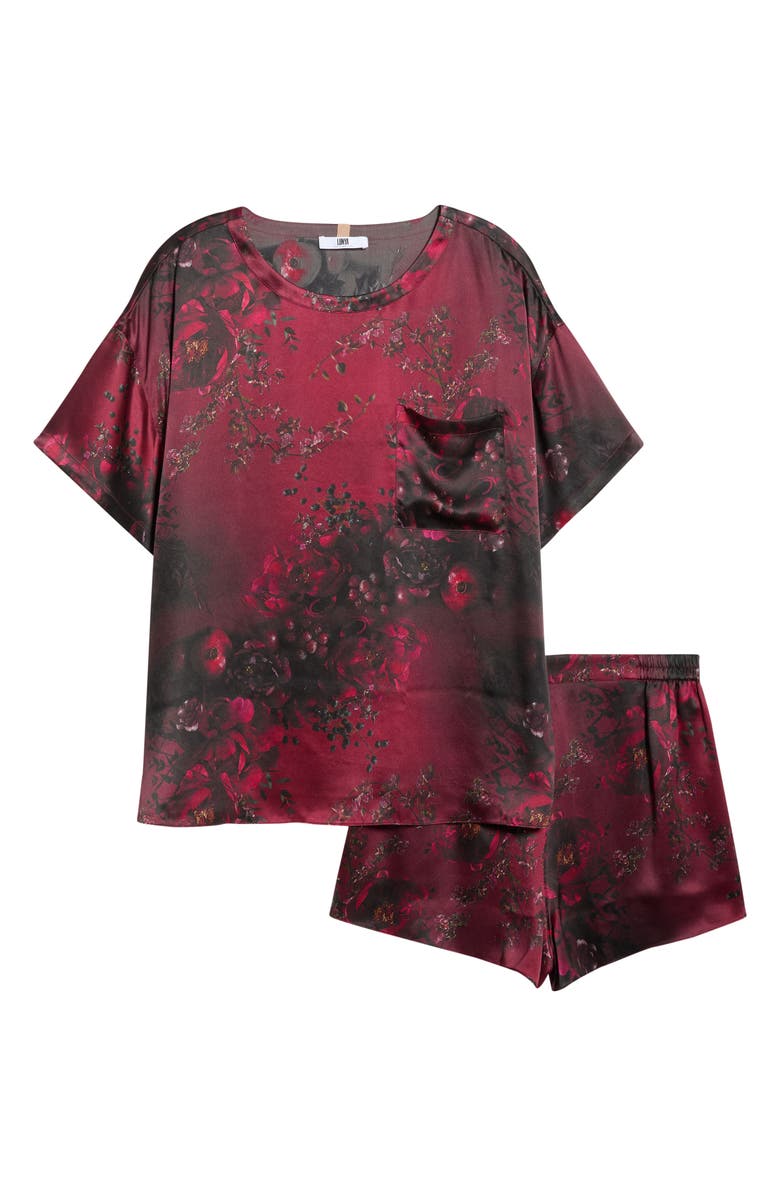 Lunya x Putnam Designs Washable Silk Short Pajamas, Alternate, color, Rouge Reverie