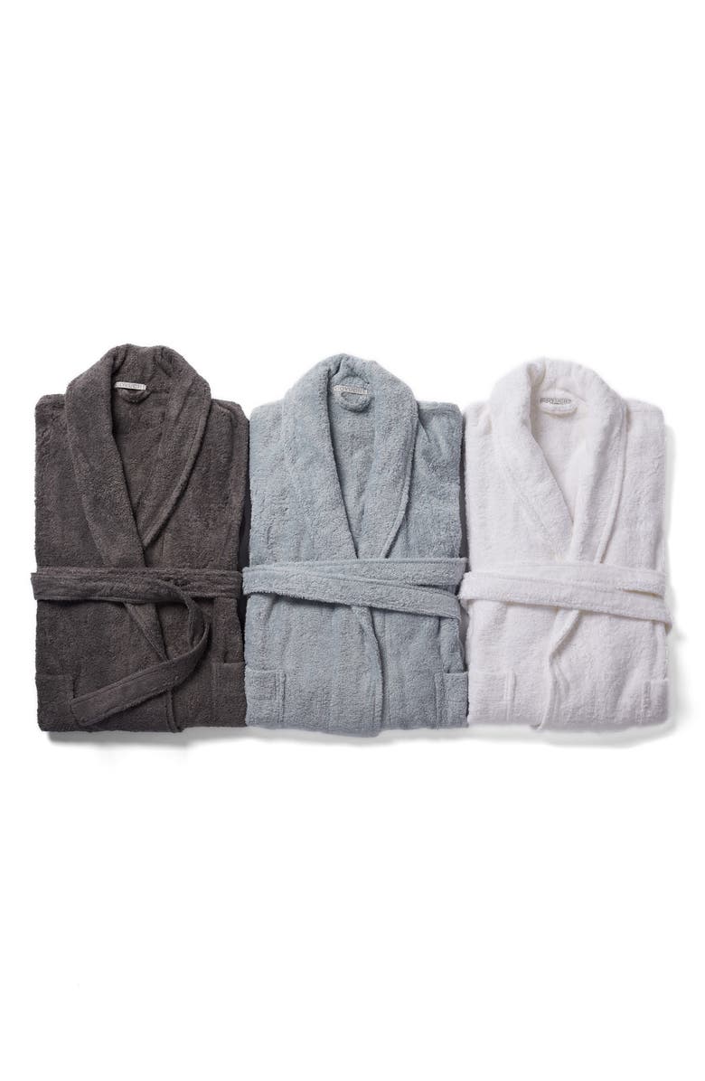 Coyuchi Gender Inclusive Cloud Loom<sup>™</sup> Organic Cotton Robe, Alternate, color, Slate