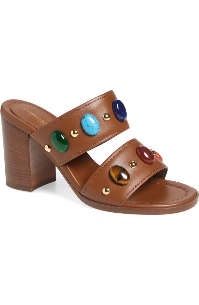 Gianvito Rossi Pebble Crystal Embellished Sandal, Main, color,