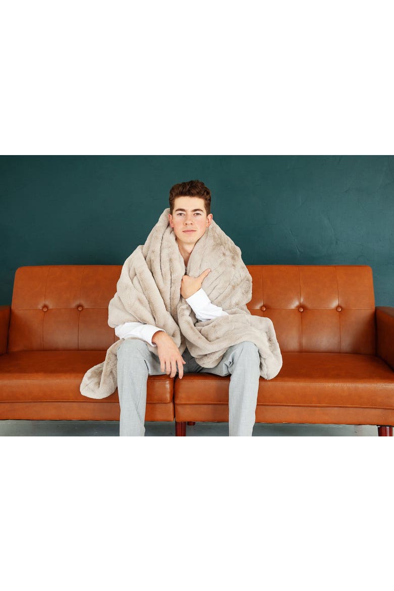 Plush Putty Blanket, Alternate, color, Beige, Brown