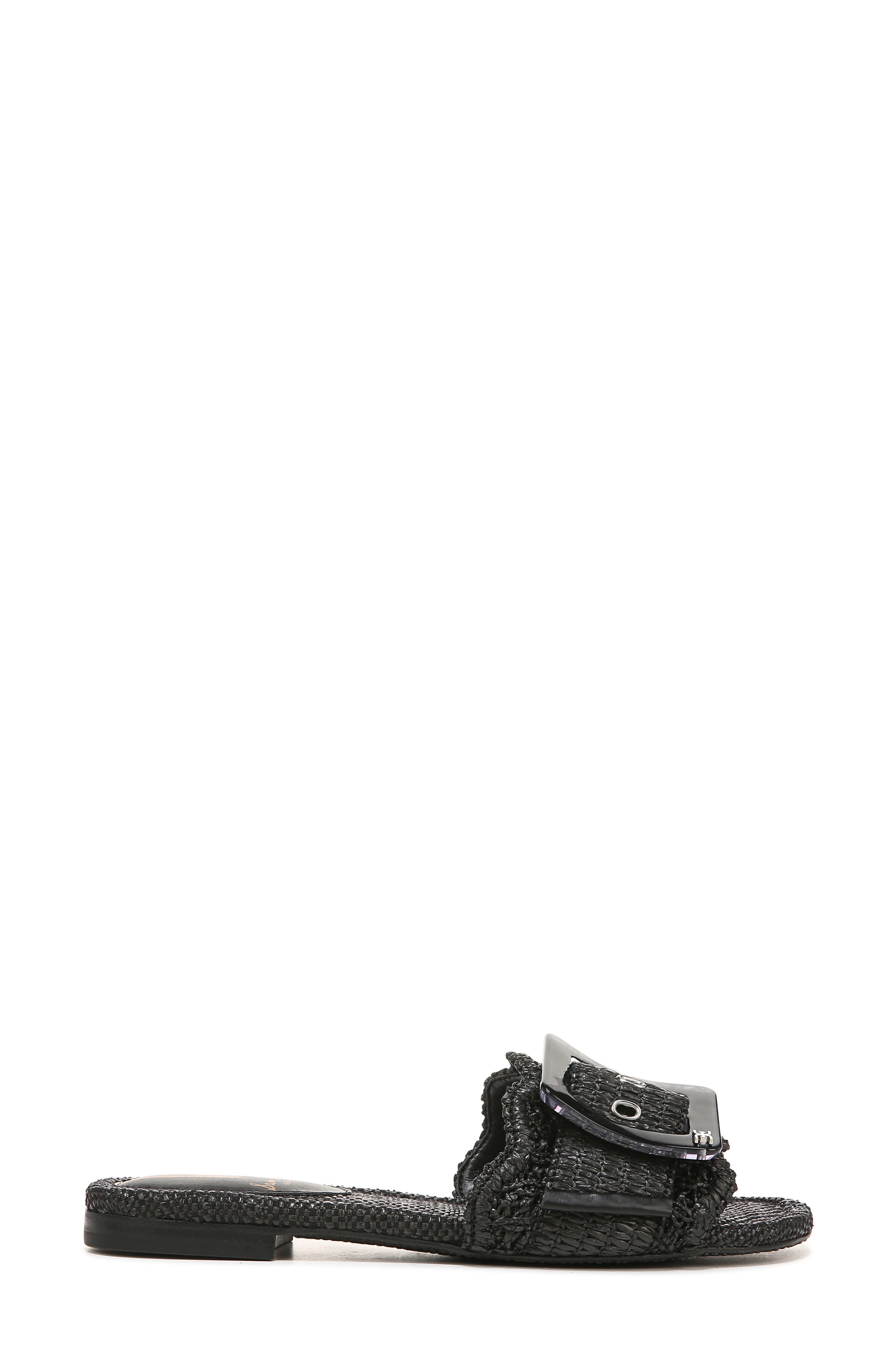 Sam Edelman Bambi Raffia Buckle Slide Sandal, Alternate, color, 