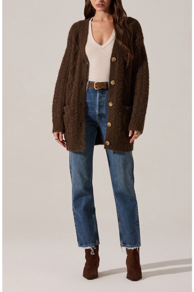 Charli Cardigan, Alternate, color, BROWN