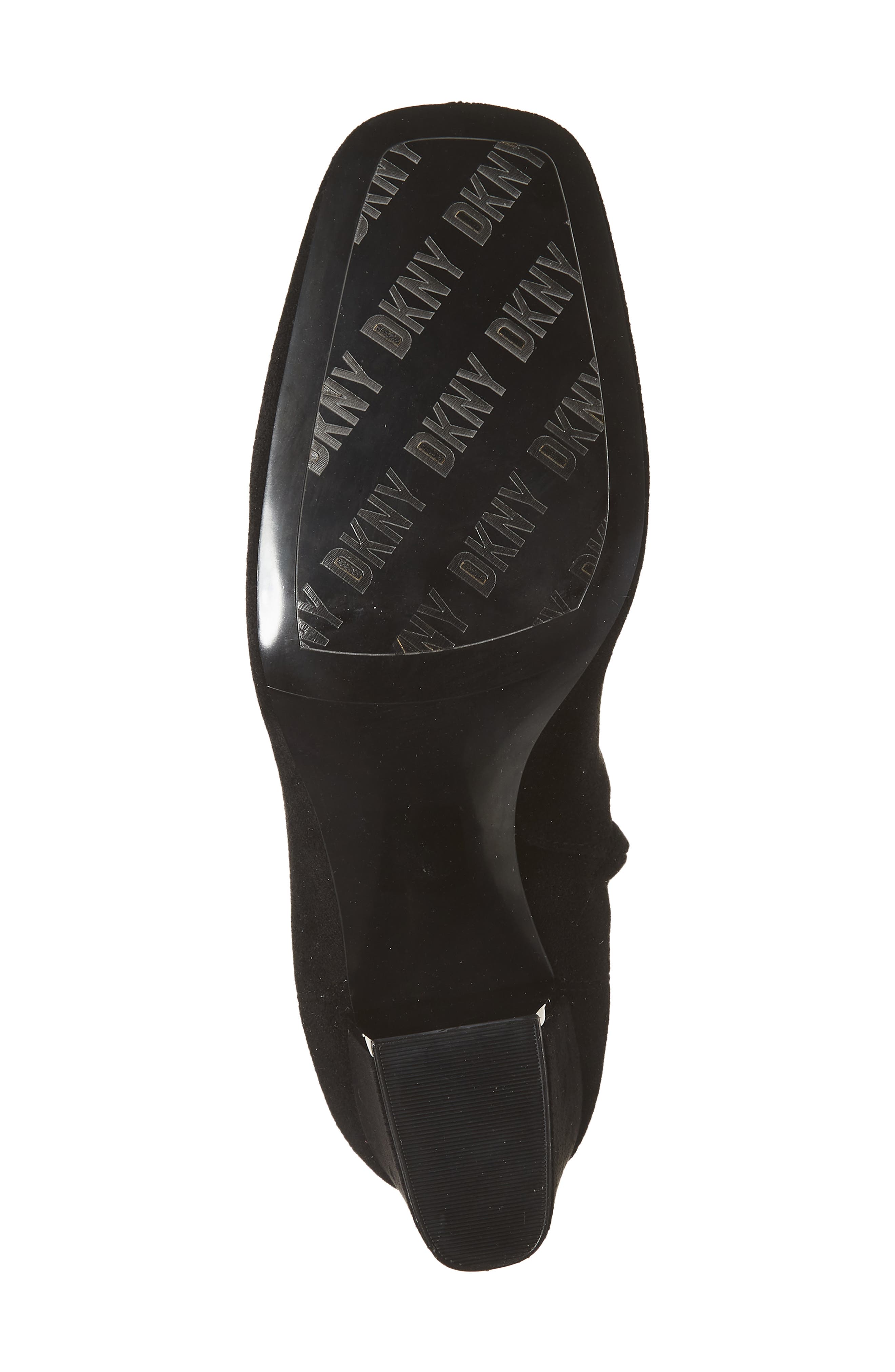 DKNY Cavale Square Toe Bootie, Alternate, color, Black