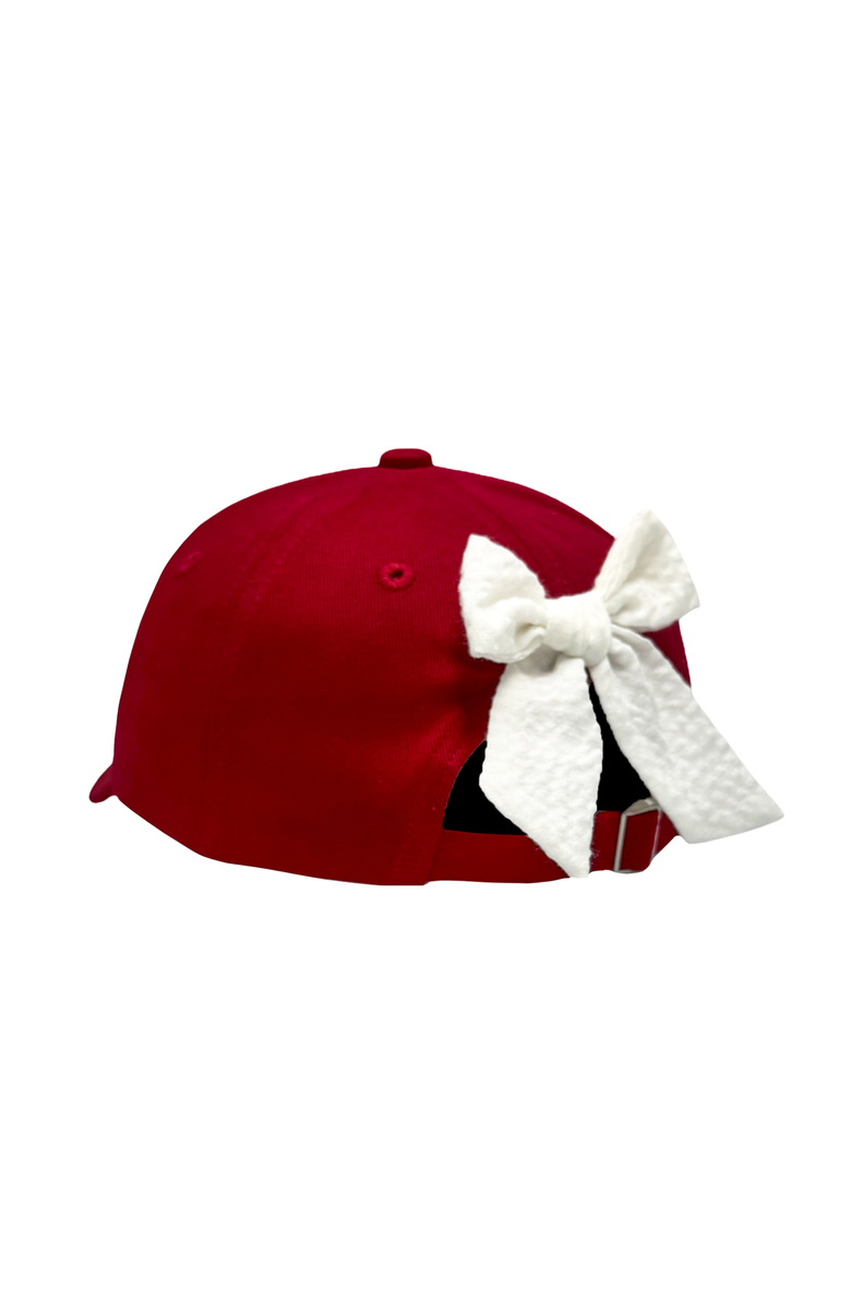 Bits & Bows Arkansas Razorbacks Bow Baseball Hat, Alternate, color, Red