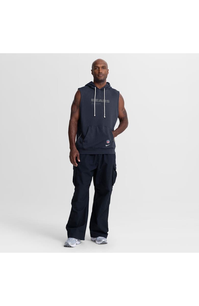 Nike Men's Nike Navy Chicago Bears Sideline Standard Issue Dri-FIT Sleeveless Hoodie, Alternate, color, Navy
