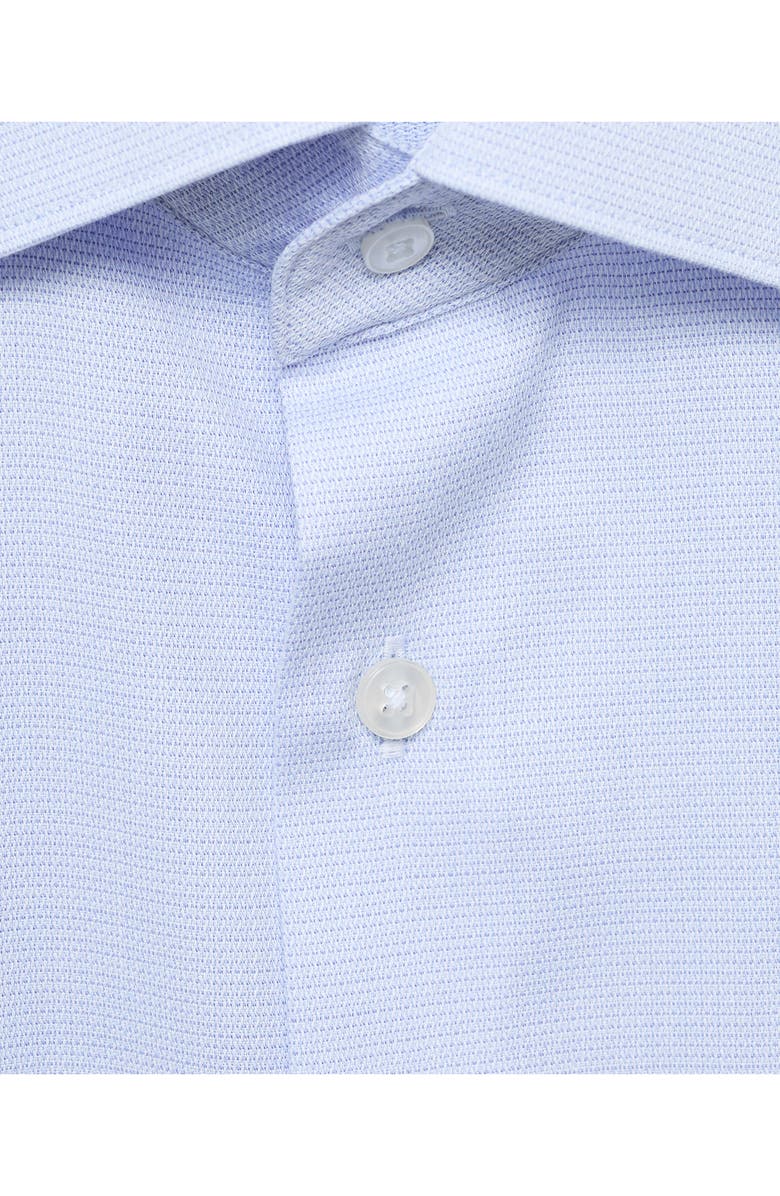 MANGO Slim Fit Cotton Blend Button-Up Shirt, Alternate, color, Sky Blue