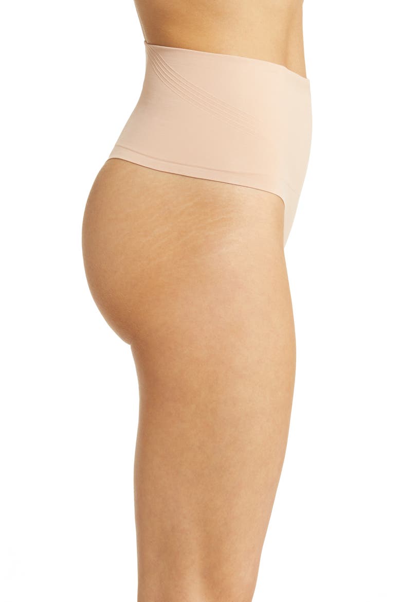 Smooth Comfort High Waist Thong, Alternate, color, CLAY NUDE-0Q
