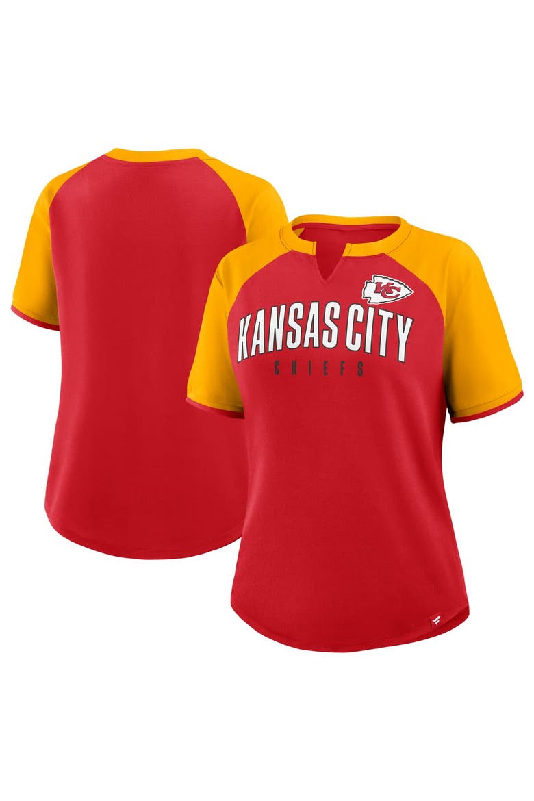 Women's Fanatics Red/Gold Kansas City Chiefs Height Advantage T-Shirt, Main, color, Red