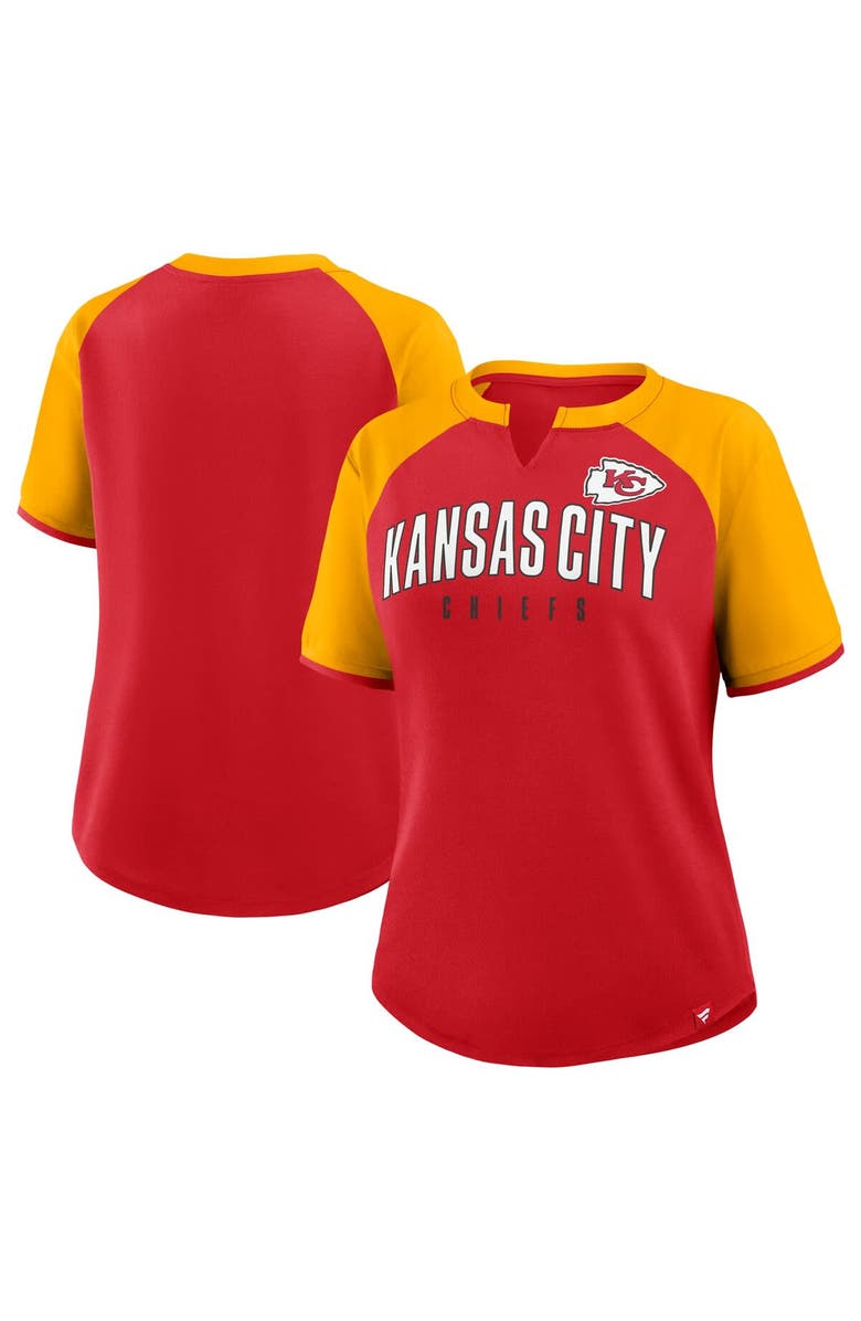 FANATICS Women's Fanatics Red/Gold Kansas City Chiefs Height Advantage T-Shirt, Main, color, Red