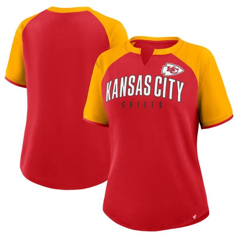 Women's Fanatics Red/Gold Kansas City Chiefs Height Advantage T-Shirt