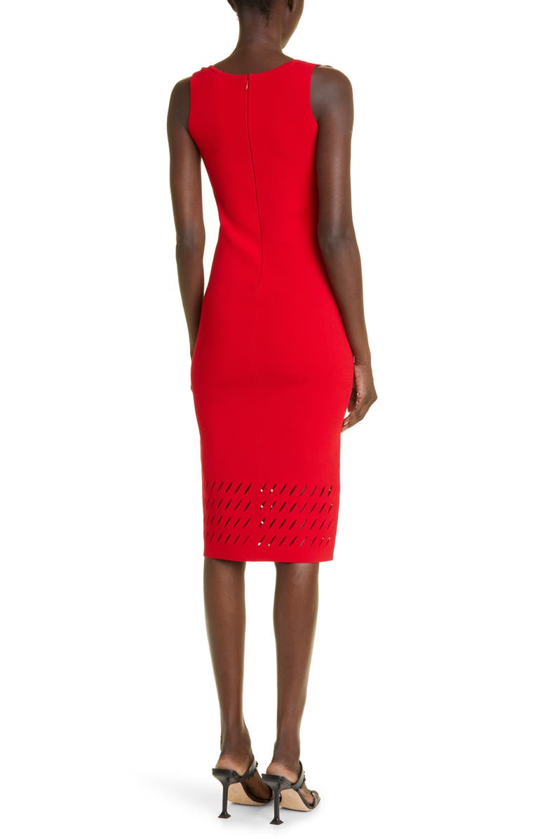 St. John Collection Cutout Sleeveless Knit Sheath Dress, Alternate, color,