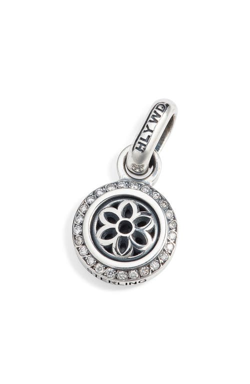 Good Art Hlywd Men's Lotus Diamond Roselle Pendant in Silver/White Diamond  product